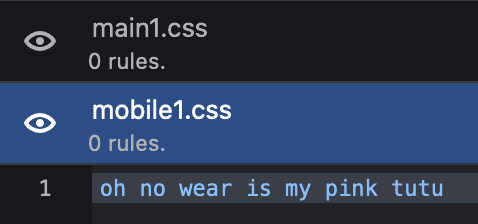 the stylesheets simply say "oh no wear is my pink tutu"